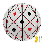 Poker Playing Card Suits Pattern Print Basketball