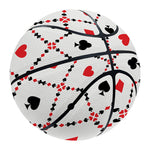 Poker Playing Card Suits Pattern Print Basketball