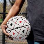 Poker Playing Card Suits Pattern Print Basketball