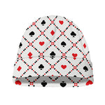 Poker Playing Card Suits Pattern Print Beanie