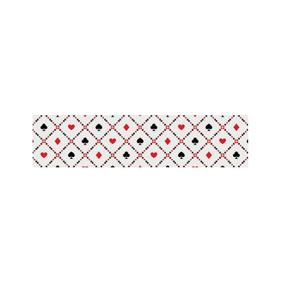Poker Playing Card Suits Pattern Print Bed Runner