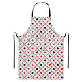 Poker Playing Card Suits Pattern Print Bib Apron With Pocket
