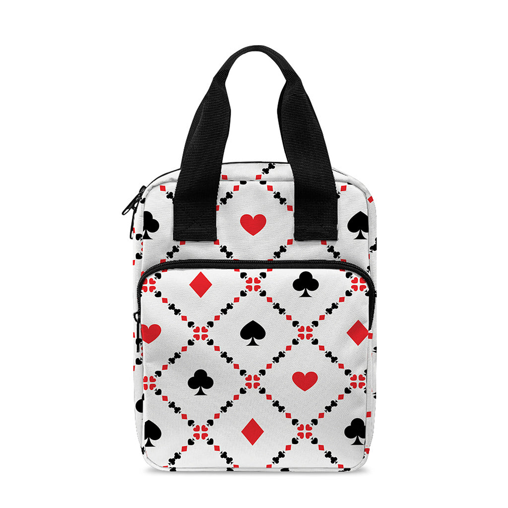 Poker Playing Card Suits Pattern Print Bible Tote Bag
