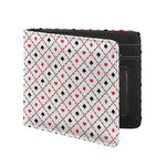 Poker Playing Card Suits Pattern Print Bifold Wallet
