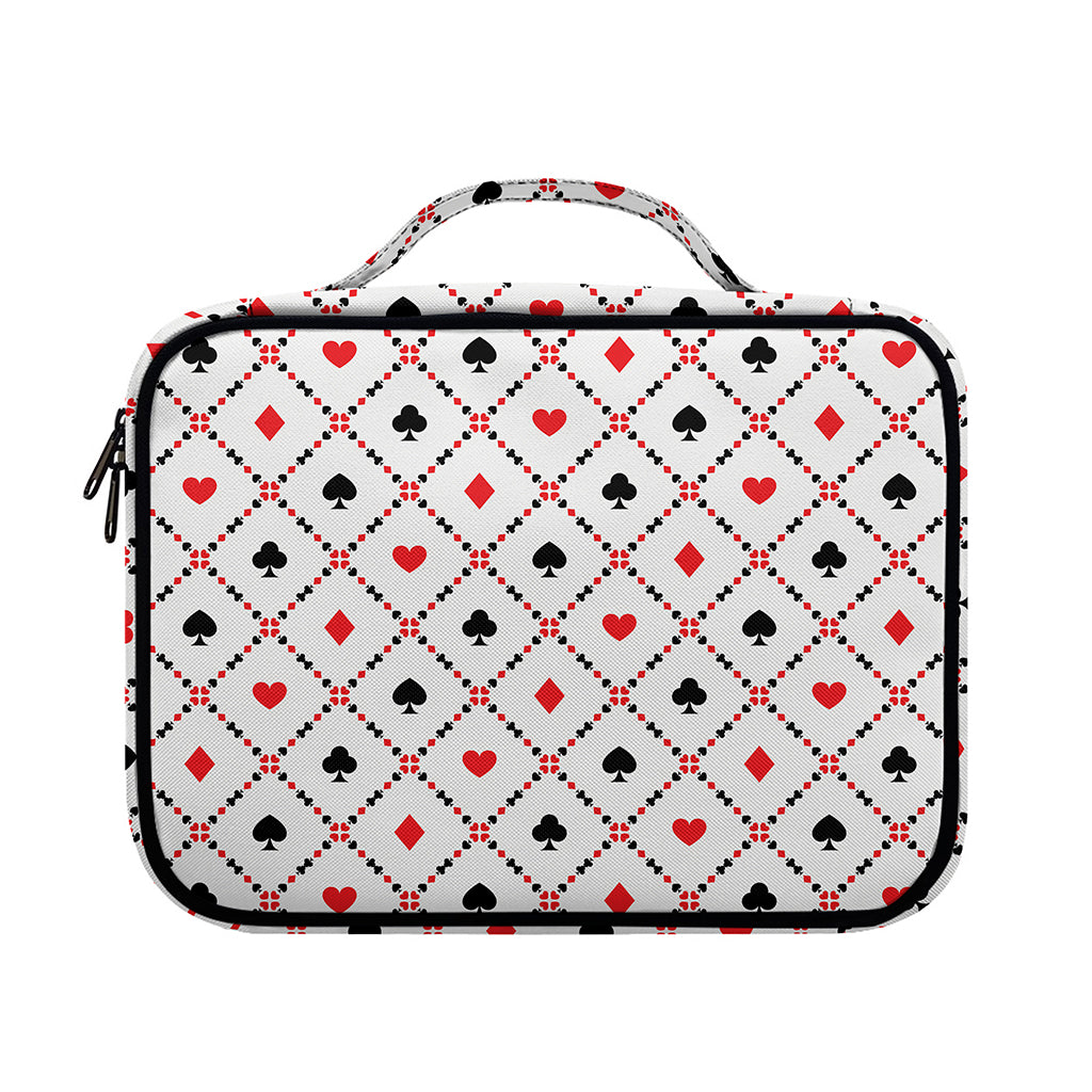 Poker Playing Card Suits Pattern Print Briefcase Bible Bag