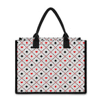 Poker Playing Card Suits Pattern Print Canvas Tote Bag