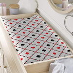 Poker Playing Card Suits Pattern Print Changing Pad Cover