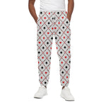 Poker Playing Card Suits Pattern Print Cotton Pants