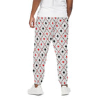 Poker Playing Card Suits Pattern Print Cotton Pants