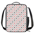 Poker Playing Card Suits Pattern Print Crossbody Lunch Bag
