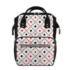 Poker Playing Card Suits Pattern Print Diaper Bag