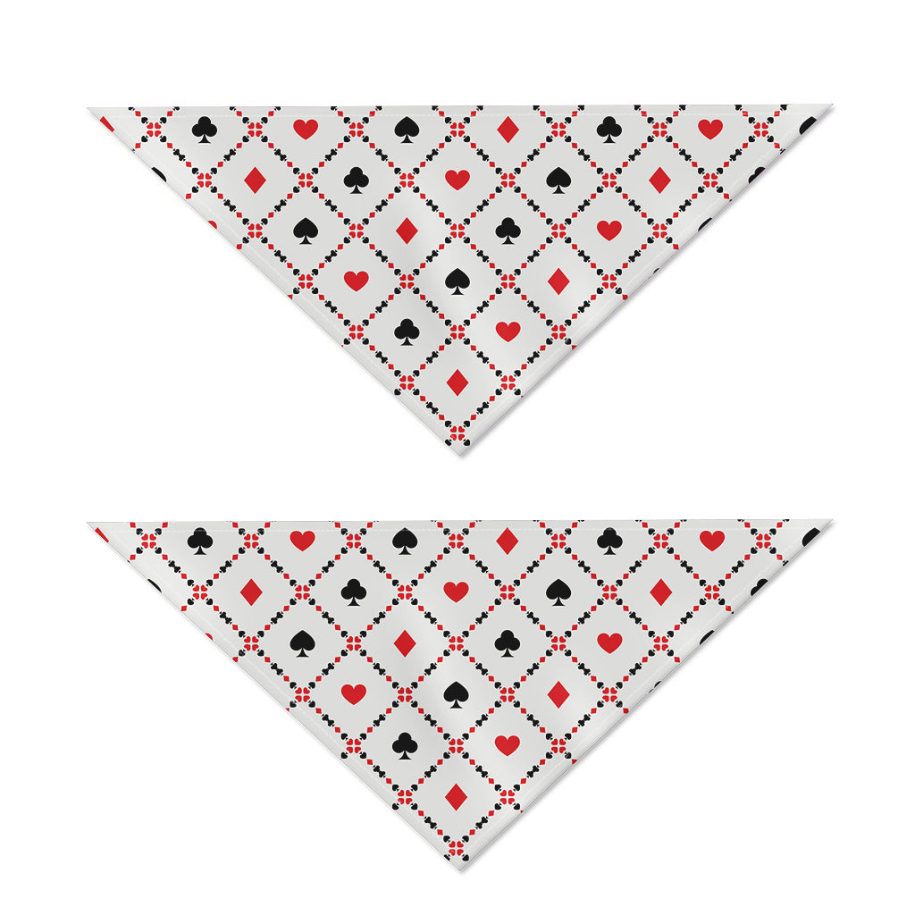 Poker Playing Card Suits Pattern Print Dog Bandana