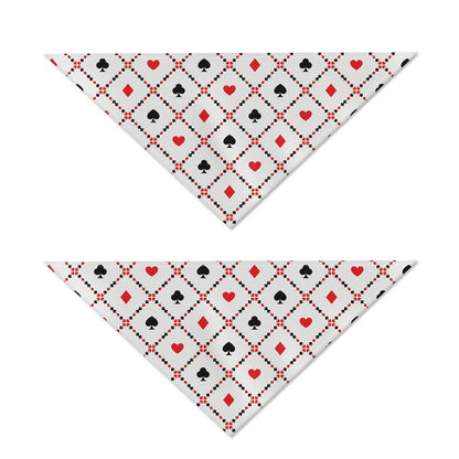 Poker Playing Card Suits Pattern Print Dog Bandana