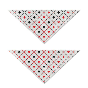 Poker Playing Card Suits Pattern Print Dog Bandana