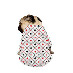 Poker Playing Card Suits Pattern Print Dog Zip Up Jacket