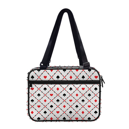 Poker Playing Card Suits Pattern Print Double Strap Bible Bag