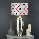 Poker Playing Card Suits Pattern Print Drum Lamp Shade