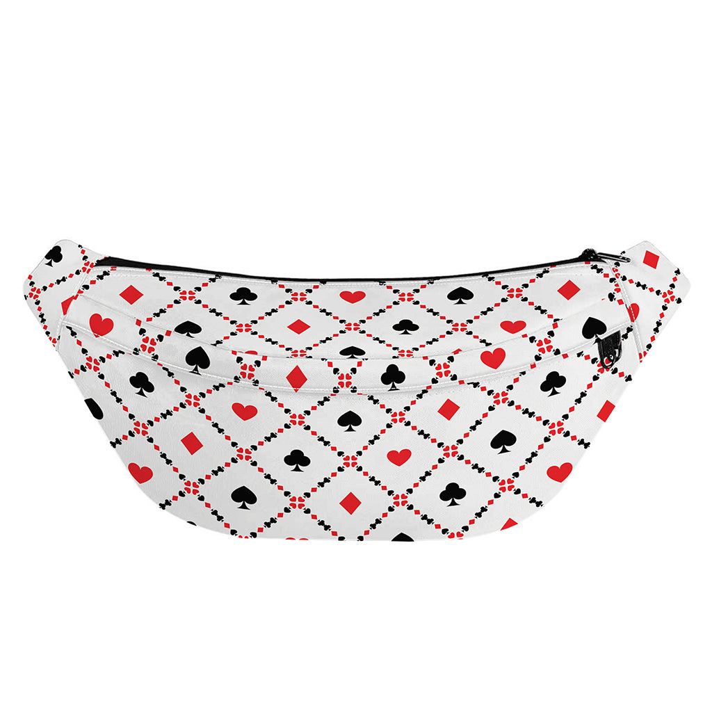 Poker Playing Card Suits Pattern Print Fanny Pack