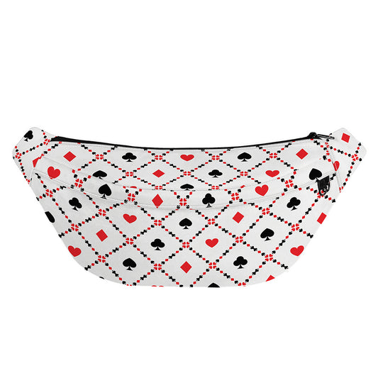 Poker Playing Card Suits Pattern Print Fanny Pack