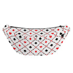 Poker Playing Card Suits Pattern Print Fanny Pack