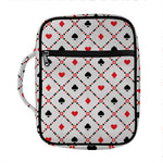 Poker Playing Card Suits Pattern Print Front Pocket Bible Bag