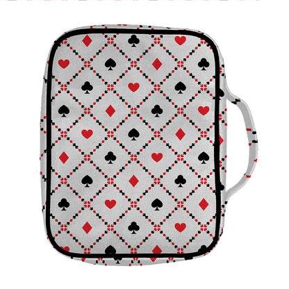 Poker Playing Card Suits Pattern Print Front Pocket Bible Bag