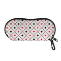 Poker Playing Card Suits Pattern Print Glasses Case