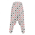 Poker Playing Card Suits Pattern Print Hammer Pants