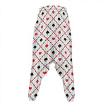 Poker Playing Card Suits Pattern Print Hammer Pants