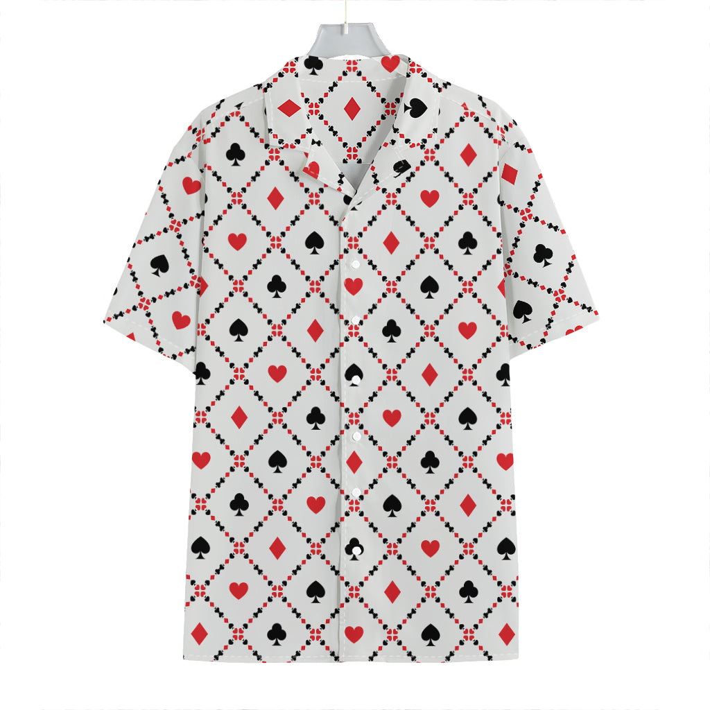 Poker Playing Card Suits Pattern Print Hawaiian Shirt