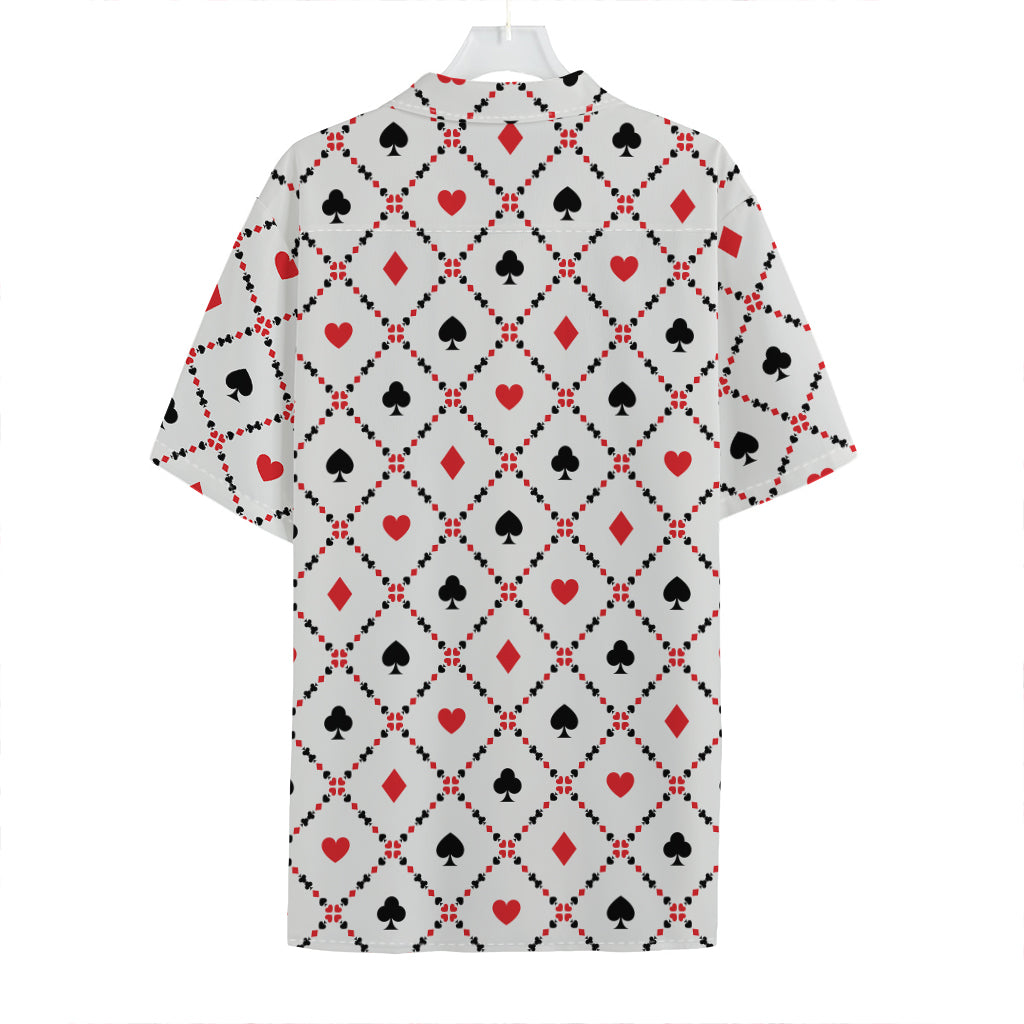 Poker Playing Card Suits Pattern Print Hawaiian Shirt