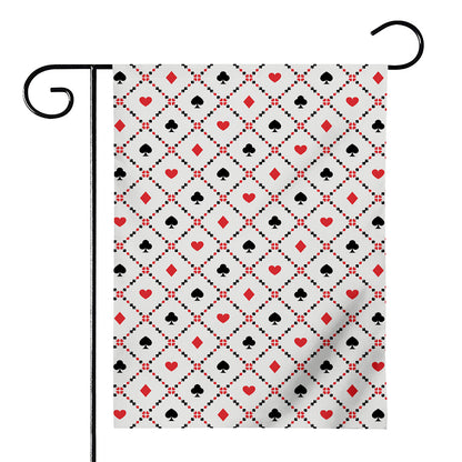 Poker Playing Card Suits Pattern Print House Flag
