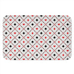 Poker Playing Card Suits Pattern Print Indoor Door Mat