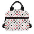 Poker Playing Card Suits Pattern Print Insulated Lunch Bag