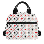 Poker Playing Card Suits Pattern Print Insulated Lunch Bag