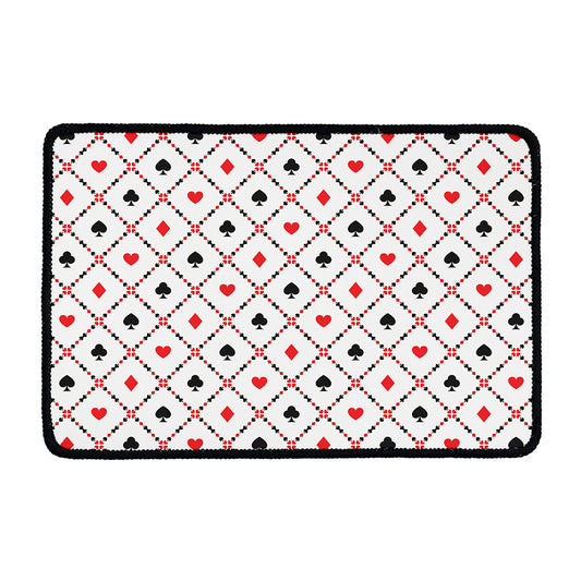 Poker Playing Card Suits Pattern Print Kitchen Mat