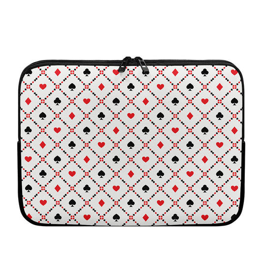 Poker Playing Card Suits Pattern Print Laptop Sleeve