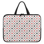 Poker Playing Card Suits Pattern Print Laptop Sleeve With Handle