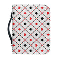 Poker Playing Card Suits Pattern Print Leather Bible Cover