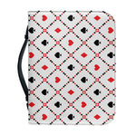 Poker Playing Card Suits Pattern Print Leather Bible Cover