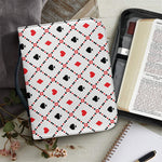 Poker Playing Card Suits Pattern Print Leather Bible Cover