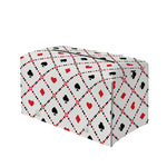 Poker Playing Card Suits Pattern Print Leather Tissue Box Cover