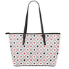 Poker Playing Card Suits Pattern Print Leather Tote Bag