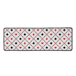 Poker Playing Card Suits Pattern Print Long Kitchen Mat