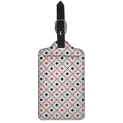 Poker Playing Card Suits Pattern Print Luggage Tag