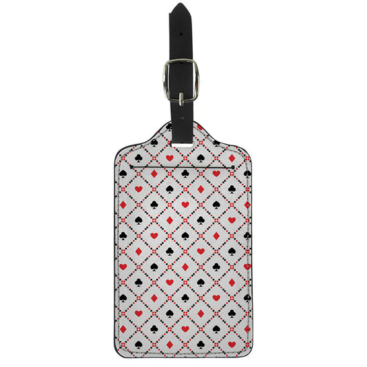 Poker Playing Card Suits Pattern Print Luggage Tag