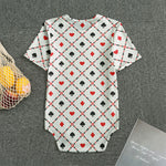 Poker Playing Card Suits Pattern Print Men's Bodysuit