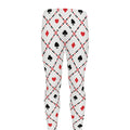 Poker Playing Card Suits Pattern Print Men's Leggings