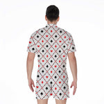 Poker Playing Card Suits Pattern Print Men's Rompers