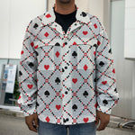 Poker Playing Card Suits Pattern Print Men's Shirt Jacket